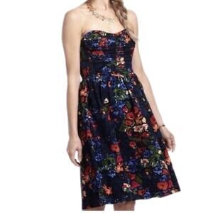 Anthropologie HD in Paris Paca Floral Corduroy Halter Dress Size 0